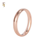 Anillos de boda de 3,5 mm chapados en Oro Blanco, Oro de 14 quilates, Oro de 18 quilates, Oro Rosa