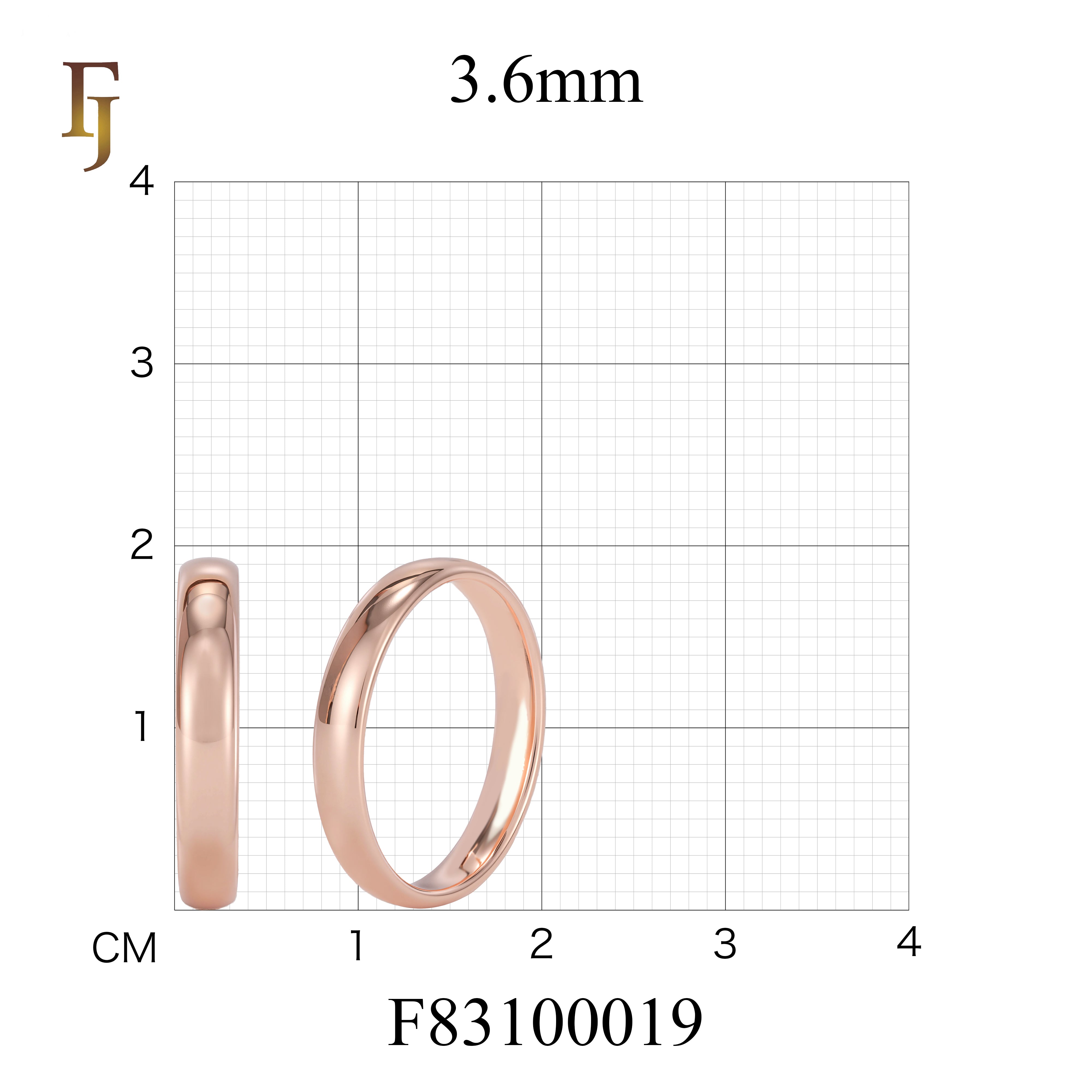 Anillos de boda de 3,5 mm chapados en Oro Blanco, Oro de 14 quilates, Oro de 18 quilates, Oro Rosa