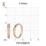 Anillos de boda de 3,5 mm chapados en Oro Blanco, Oro de 14 quilates, Oro de 18 quilates, Oro Rosa
