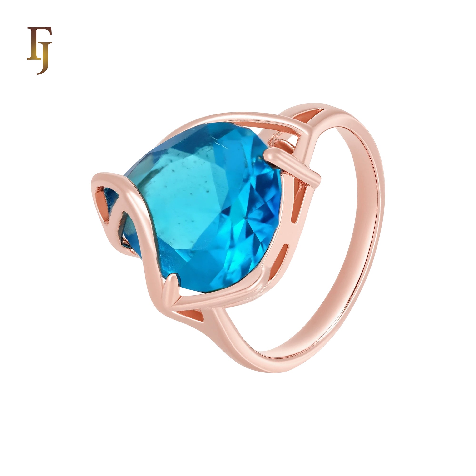 Big special triangular cut stone Rose Gold Fashion Rings