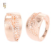 Ros¨¦goldene Trinity-Ringe mit Pflastersteinen