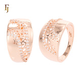Ros¨¦goldene Trinity-Ringe mit Pflastersteinen