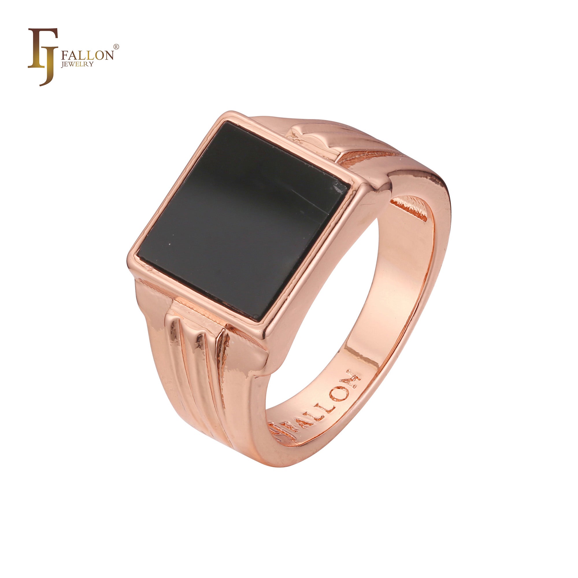 Anillos de hombre en Oro Blanco, colores baño de Oro Rosa