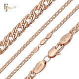 .Klassische Rombo-Gliederketten aus 14 Karat Gold und 18 Karat Gold