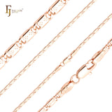 Solid snail link triangular dot hammered 14K Gold, Rose Gold, two tone chains