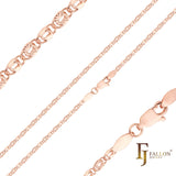 Цепочки с замочной скважиной в форме улитки, полузвездочки с покрытием из Красное золото 585 пробы