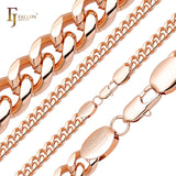 .Classic Miami Style Rose Gold, correntes cubanas de dois tons RF