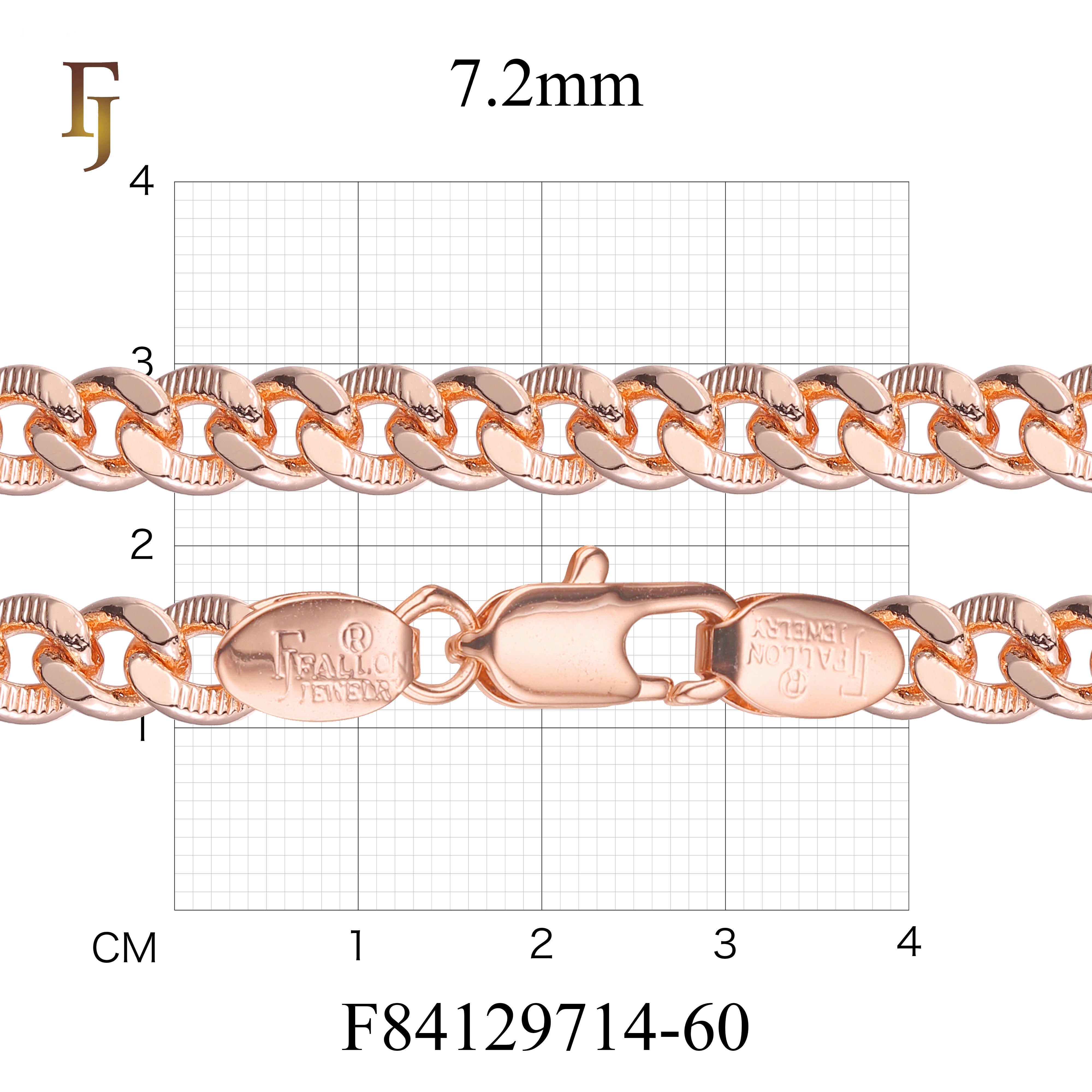 Cadenas martilladas de flanco cubano estilo Miami chapadas en Oro 14K, oro rosa