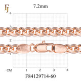 Cadenas martilladas de flanco cubano estilo Miami chapadas en Oro 14K, oro rosa