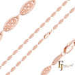 Cadenas de eslabones ovalados de dos tonos en oro rosa de 14 quilates y Cloud Fancy