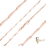 Элегантные двухцветные классические цепочки с необычными звеньями из розового золота