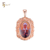 Religious portrait gallery pendant of Virgin Mary Guadalupe or Saint Matrona