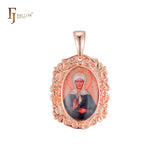 Religious portrait gallery pendant of Virgin Mary Guadalupe or Saint Matrona