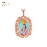 Religious portrait gallery pendant of Virgin Mary Guadalupe or Saint Matrona