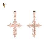 Orthodox Cross Pendant Collection – Religious Gold-Plated Charms with CZ Stones for Faith & Gifts