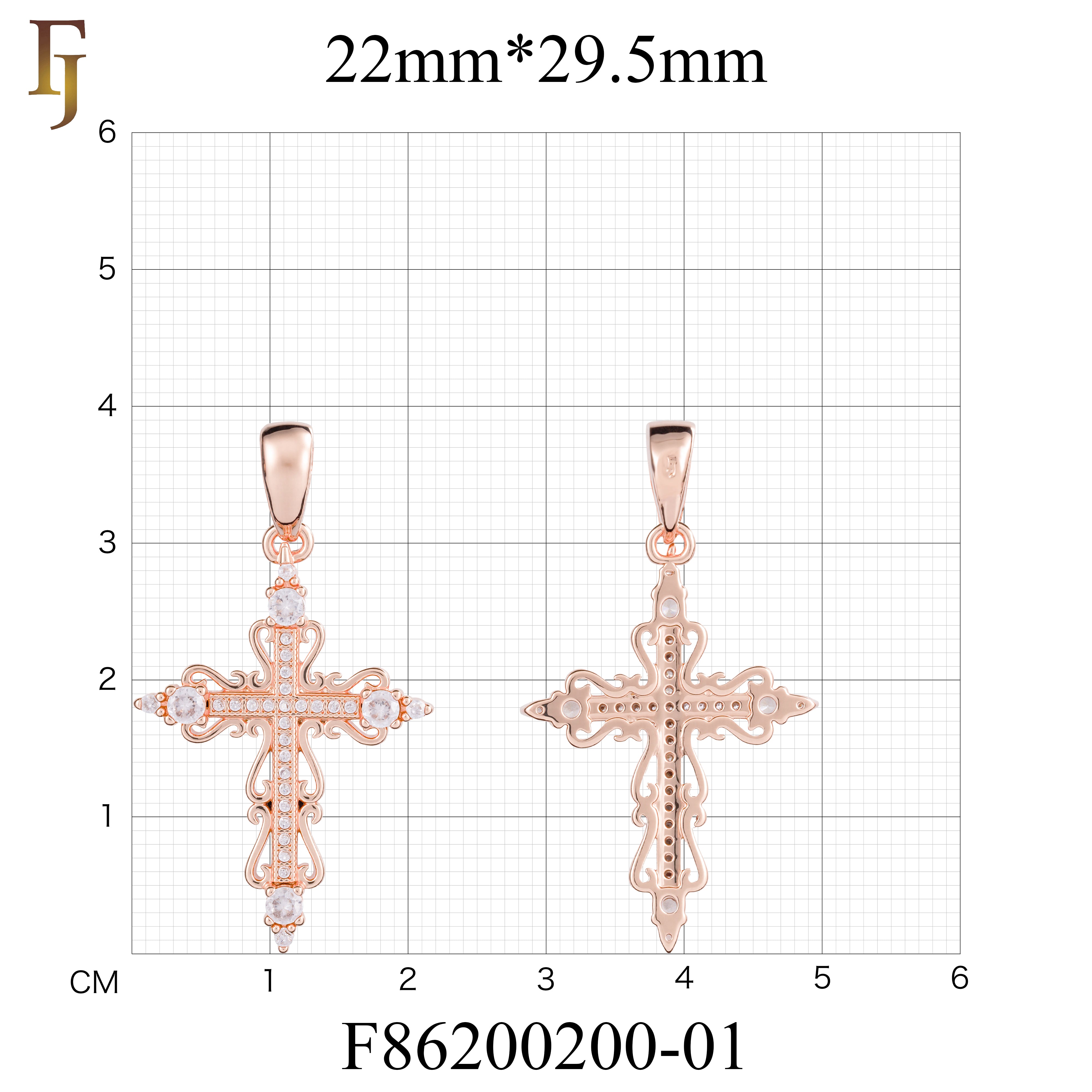 Orthodox Cross Pendant Collection – Religious Gold-Plated Charms with CZ Stones for Faith & Gifts