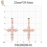 Orthodox Cross Pendant Collection – Religious Gold-Plated Charms with CZ Stones for Faith & Gifts