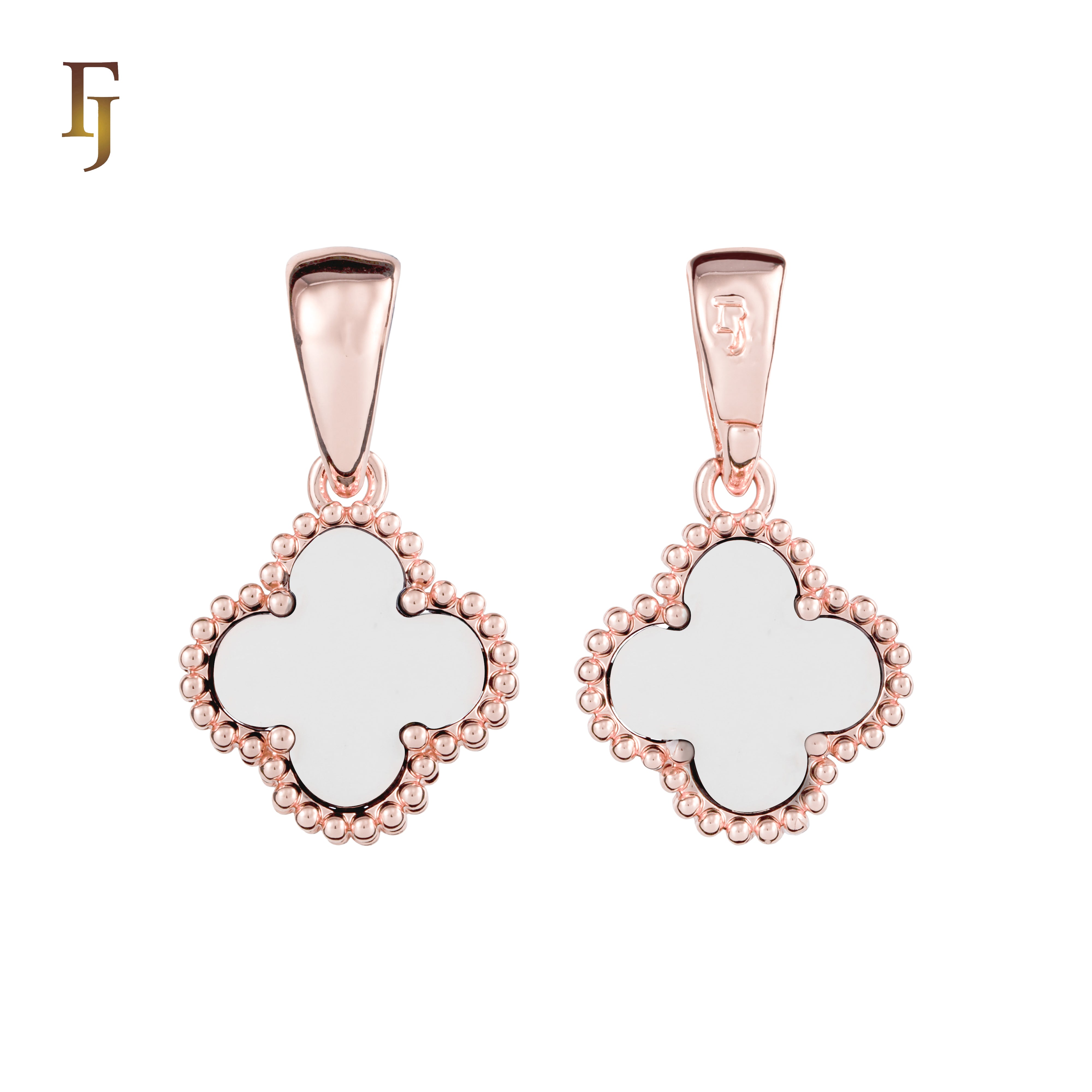 Подвеска Lucky Colorful Clover из розового золота, золота 14 карат и белого золота
