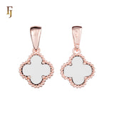 Подвеска Lucky Colorful Clover из розового золота, золота 14 карат и белого золота