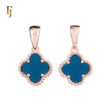 Подвеска Lucky Colorful Clover из розового золота, золота 14 карат и белого золота