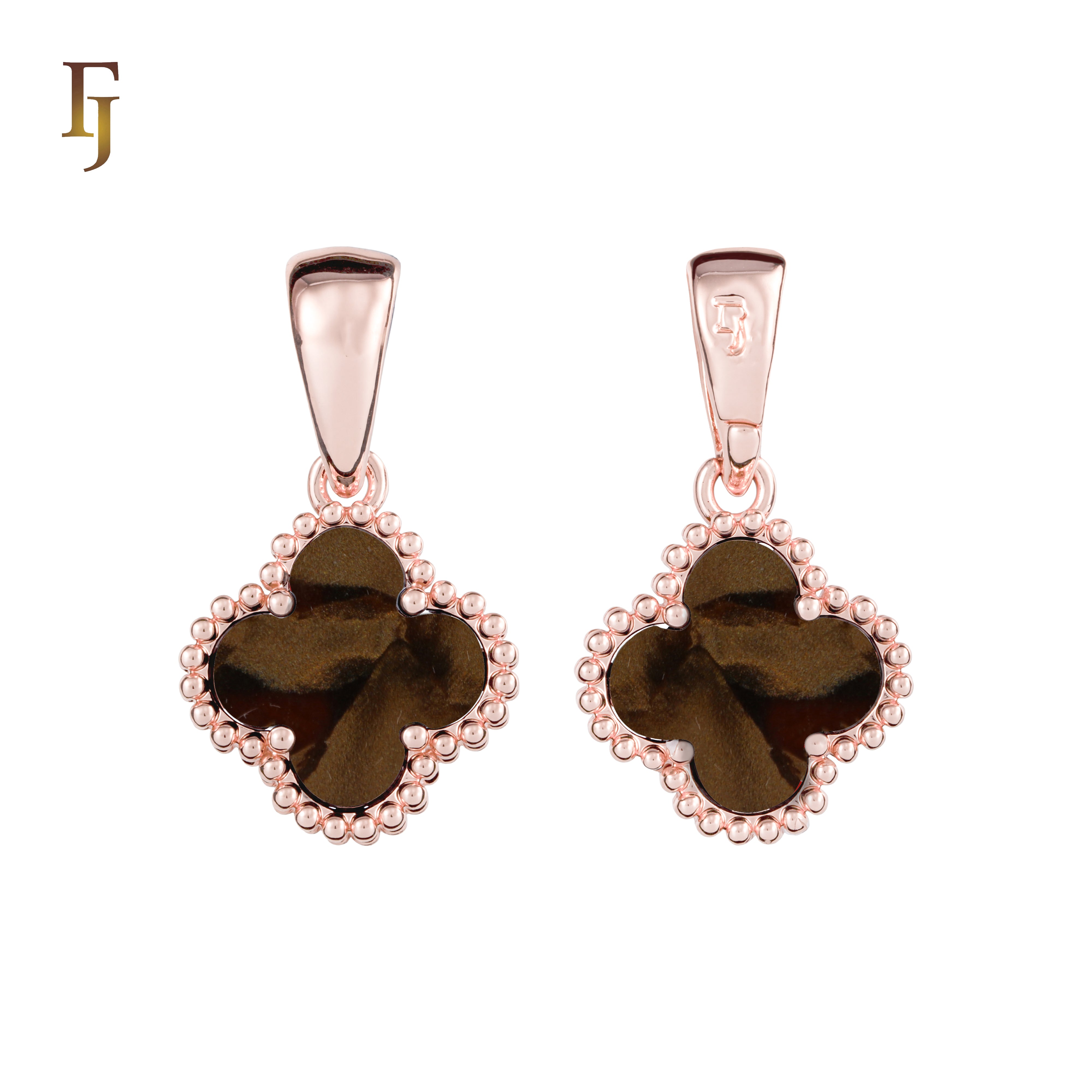 Подвеска Lucky Colorful Clover из розового золота, золота 14 карат и белого золота