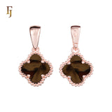 Подвеска Lucky Colorful Clover из розового золота, золота 14 карат и белого золота