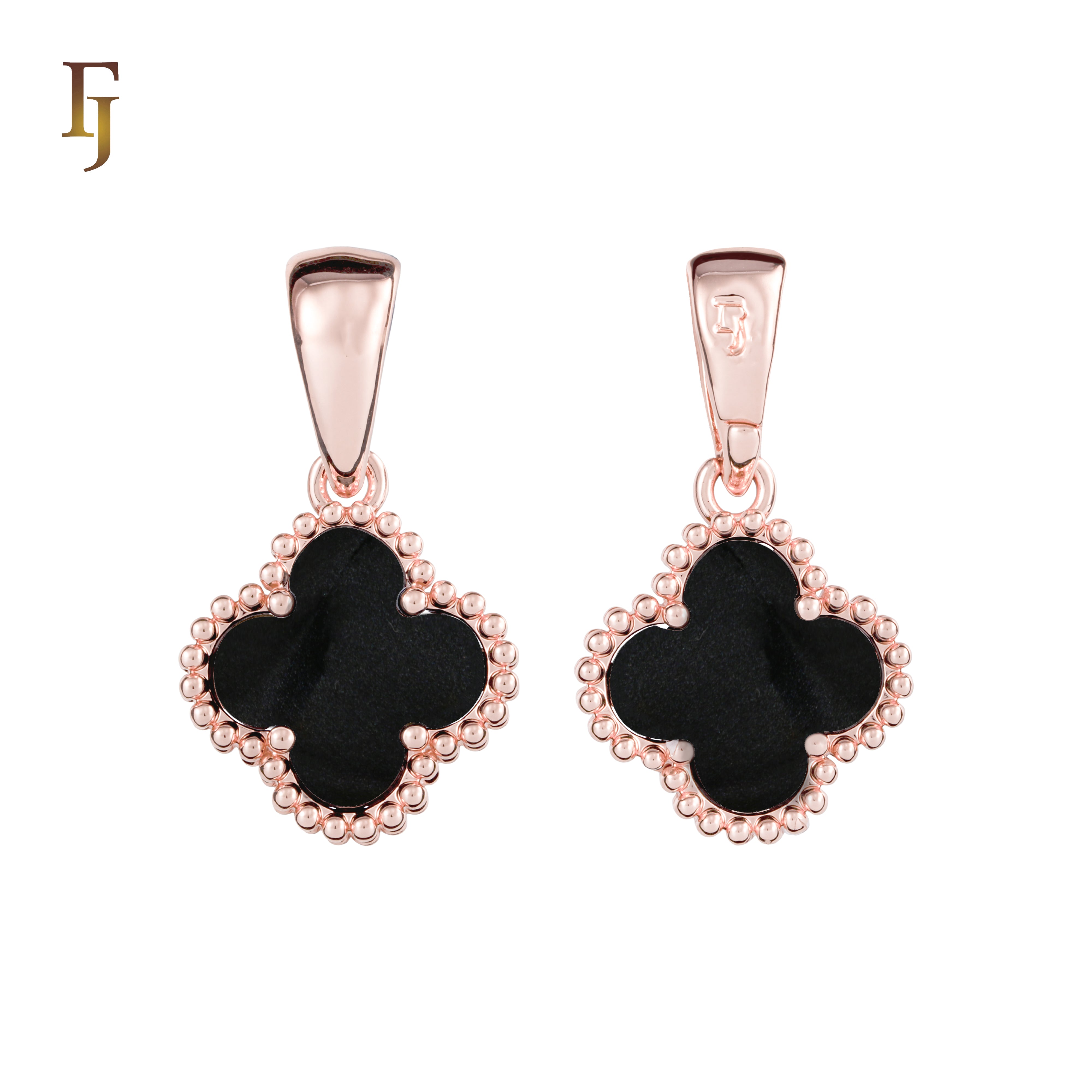Подвеска Lucky Colorful Clover из розового золота, золота 14 карат и белого золота