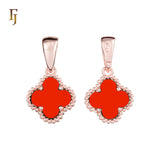 Подвеска Lucky Colorful Clover из розового золота, золота 14 карат и белого золота