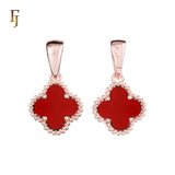 Подвеска Lucky Colorful Clover из розового золота, золота 14 карат и белого золота