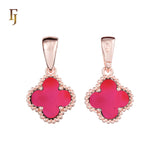 Подвеска Lucky Colorful Clover из розового золота, золота 14 карат и белого золота