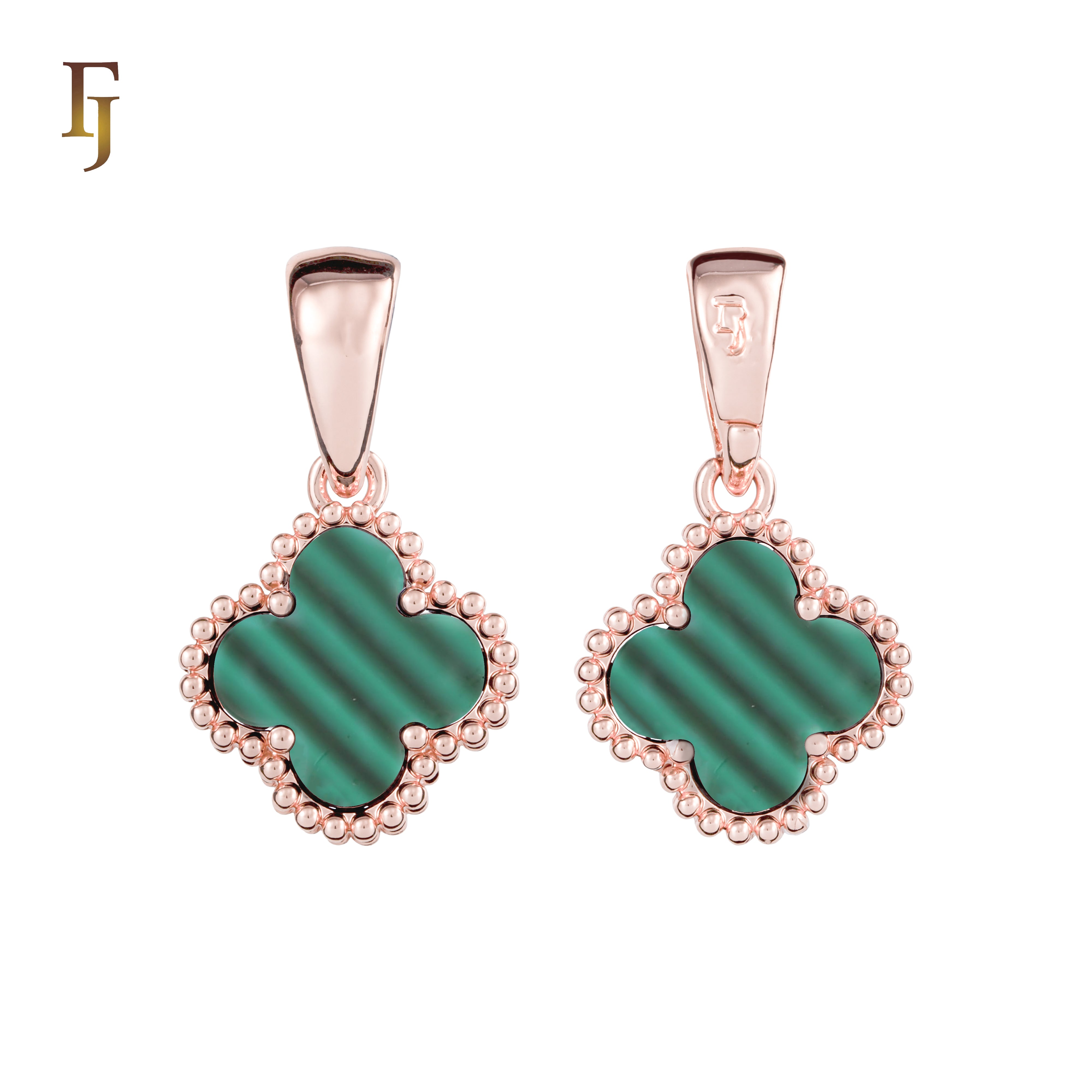 Подвеска Lucky Colorful Clover из розового золота, золота 14 карат и белого золота