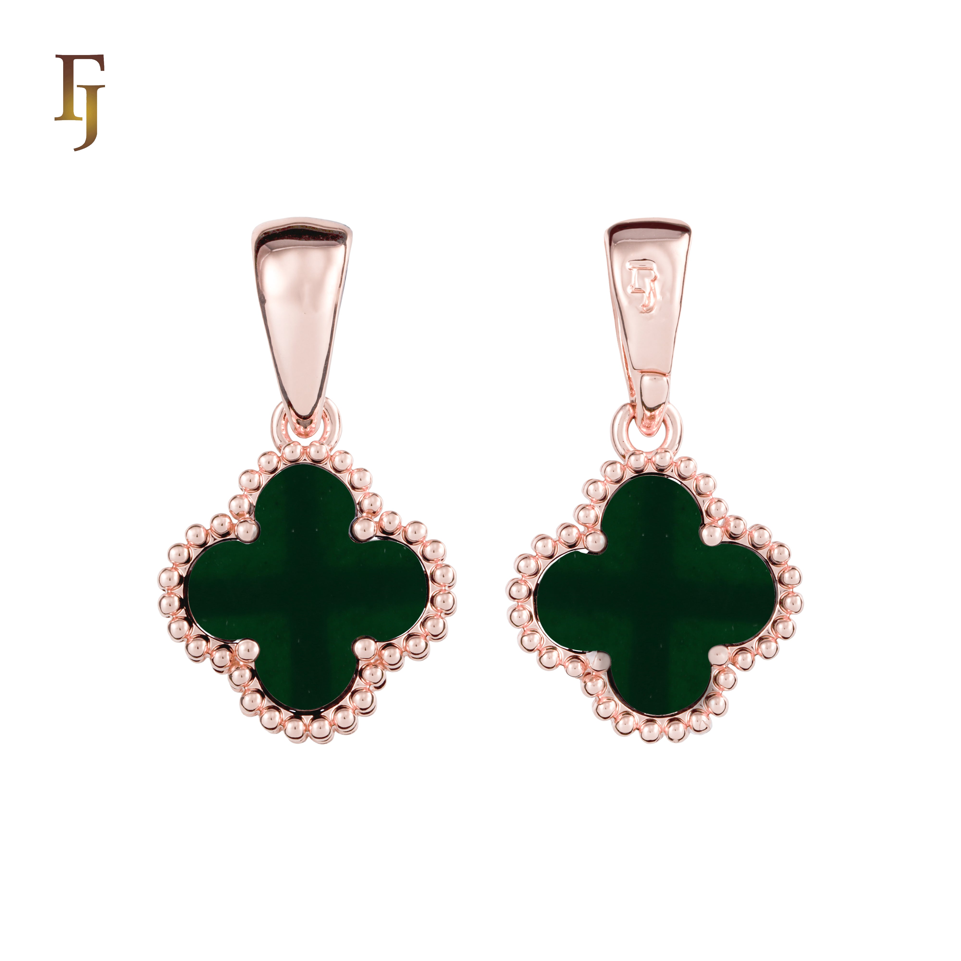 Подвеска Lucky Colorful Clover из розового золота, золота 14 карат и белого золота