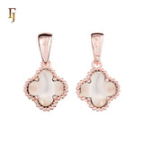 Подвеска Lucky Colorful Clover из розового золота, золота 14 карат и белого золота