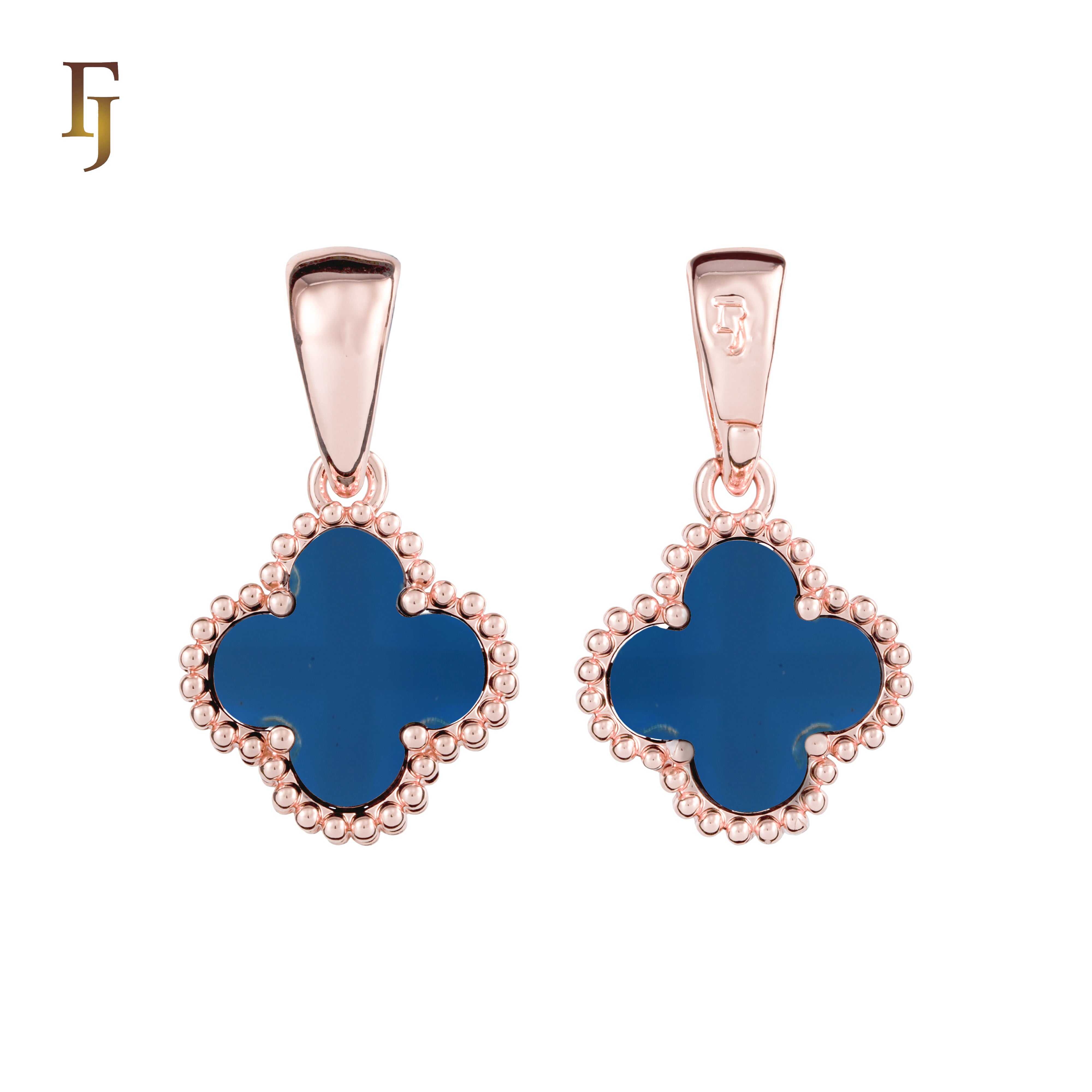 Подвеска Lucky Colorful Clover из розового золота, золота 14 карат и белого золота