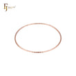 Thin textured rounded Rose Gold 1.3*55 Bangle