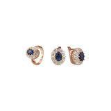 Halo de dos tonos de oro rosa con anillos