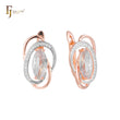 Серьги Solitaire Marquise из 14-каратного золота, розового золота, двухцветные