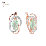 Серьги Solitaire Marquise из 14-каратного золота, розового золота, двухцветные