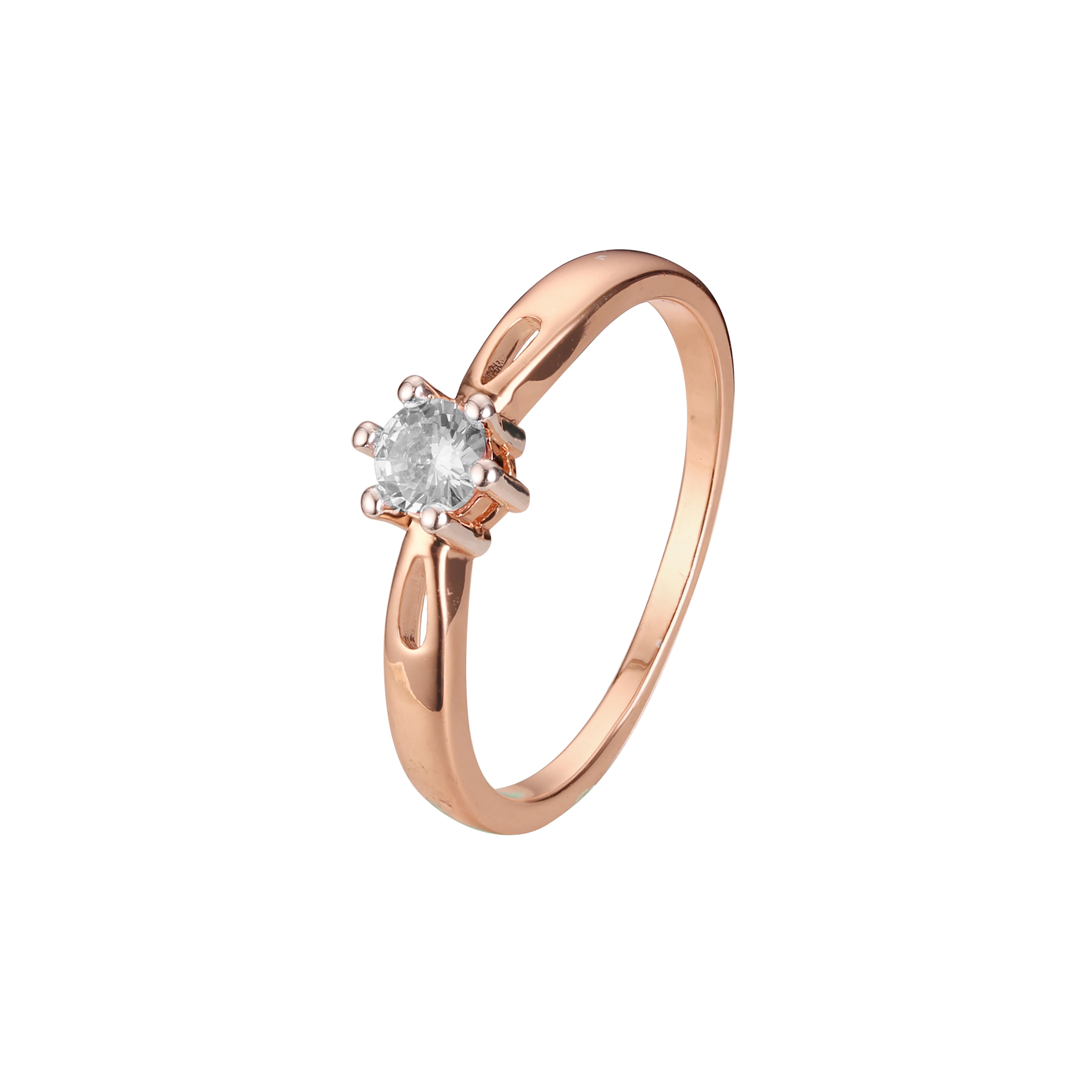 Anillos solitarios en Oro 18K, Oro Blanco, Oro Rosa, baño bicolor