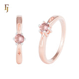 Anillos solitarios en Oro 18K, Oro Blanco, Oro Rosa, baño bicolor