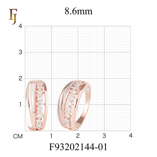 Zweifarbige breite Solit?rringe aus Ros¨¦gold