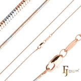 Тонкие цепочки Snake с покрытием из Жёлтое золото 585 пробы, Красное золото 585 пробы