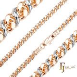 Cadenas Infinity de 8 eslabones redondos de 1,5 mm a 4 mm chapadas en Oro 14K, oro rosa, oro blanco, dos tonos
