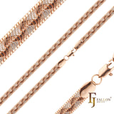 {Personalizar} Cadenas planas de serpiente chapadas en oro de 14 quilates, oro rosa, dos tonos