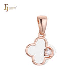 .Gl¨¹cksklee-Anh?nger plattiert mit 14 Karat Gold, Ros¨¦gold zweifarbig