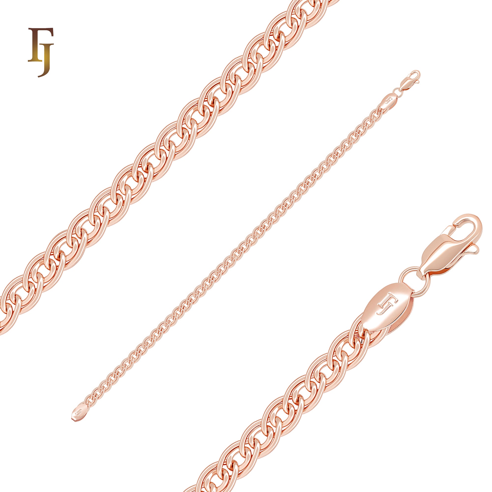 Nonna Link Cable double rolo link Rose Gold Link Chain