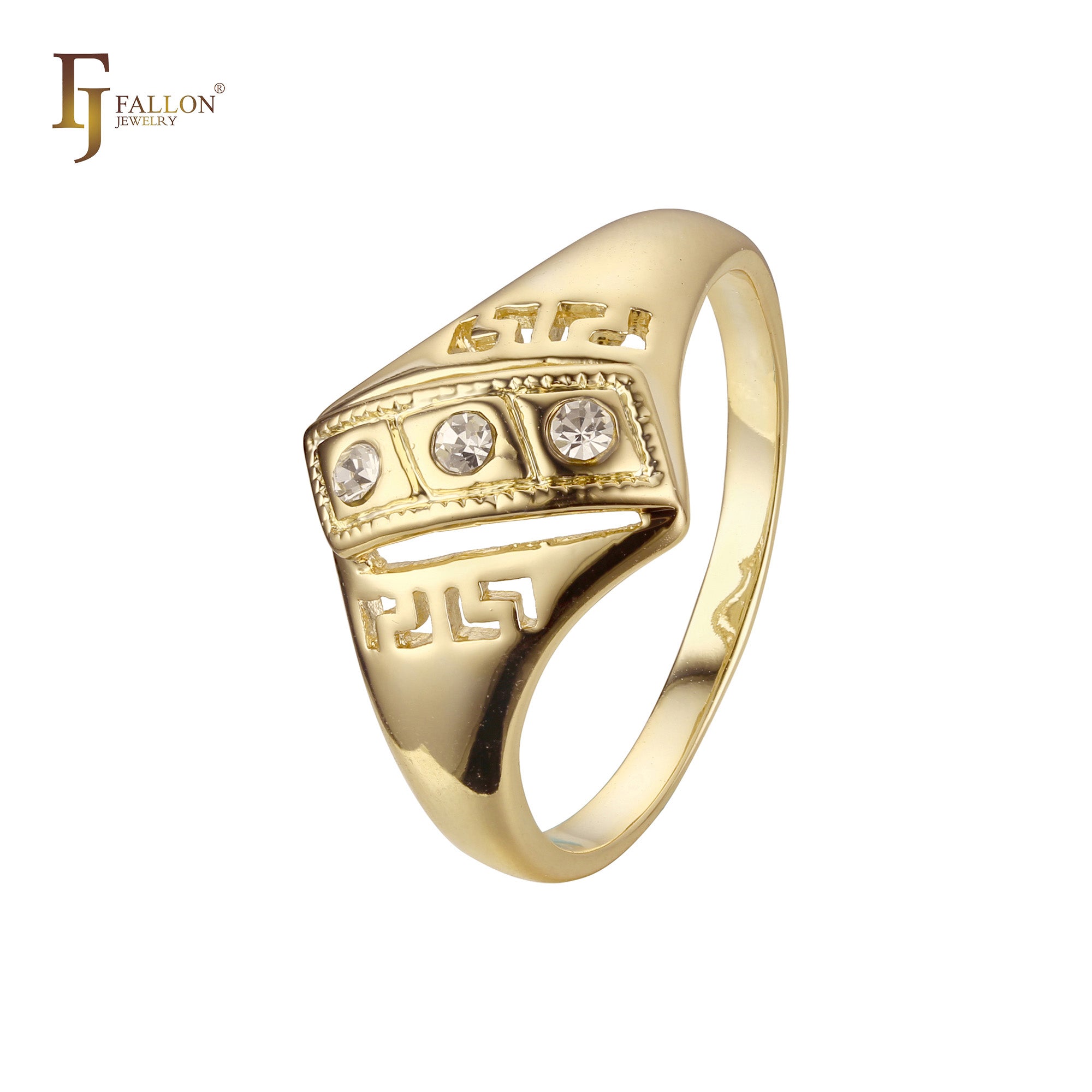 Offene Ringe mit doppelten Bl?ttern aus 18-kar?tigem Gold, 14-kar?tigem Gold, Ros¨¦gold und zweifarbigen Beschichtungen