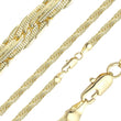 Cadenas martilladas para neumáticos con eslabones Multi Fancy Spiga C chapadas en oro de 14 quilates, oro rosa y oro de 18 quilates