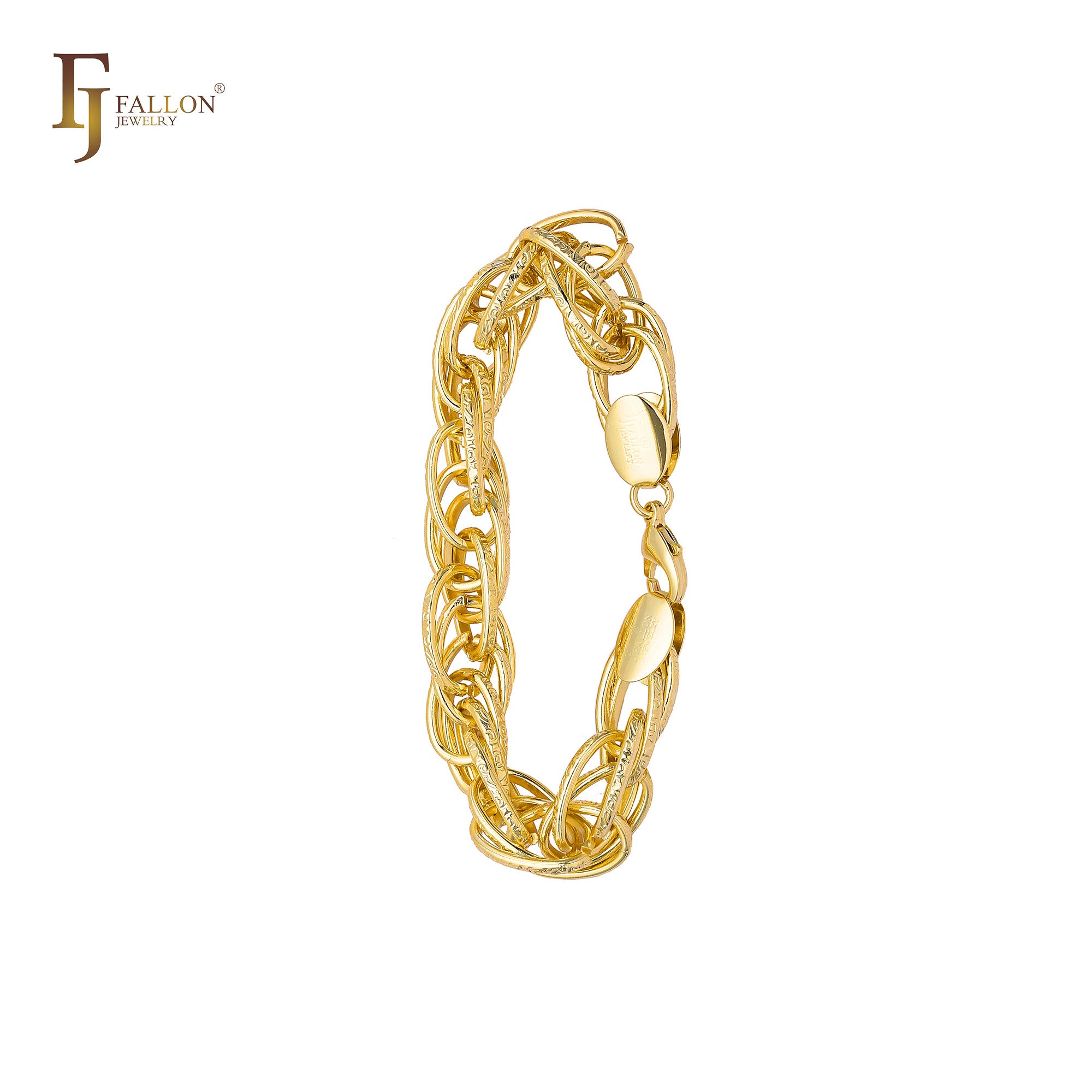 Cadenas de cuerda martilladas chapadas en Oro 14K.