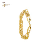 Cadenas de cuerda martilladas chapadas en Oro 14K.